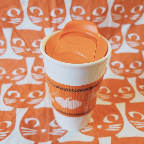 Starbucks Team Pumpkin Spice Latte travel ceramic mug. Perfect shape 2016 10oz - Picture 5 of 9